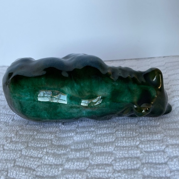 Vintage Evangeline Pottery Ceramic Green Drip Glaze - Bear - Picture 10 of 16
